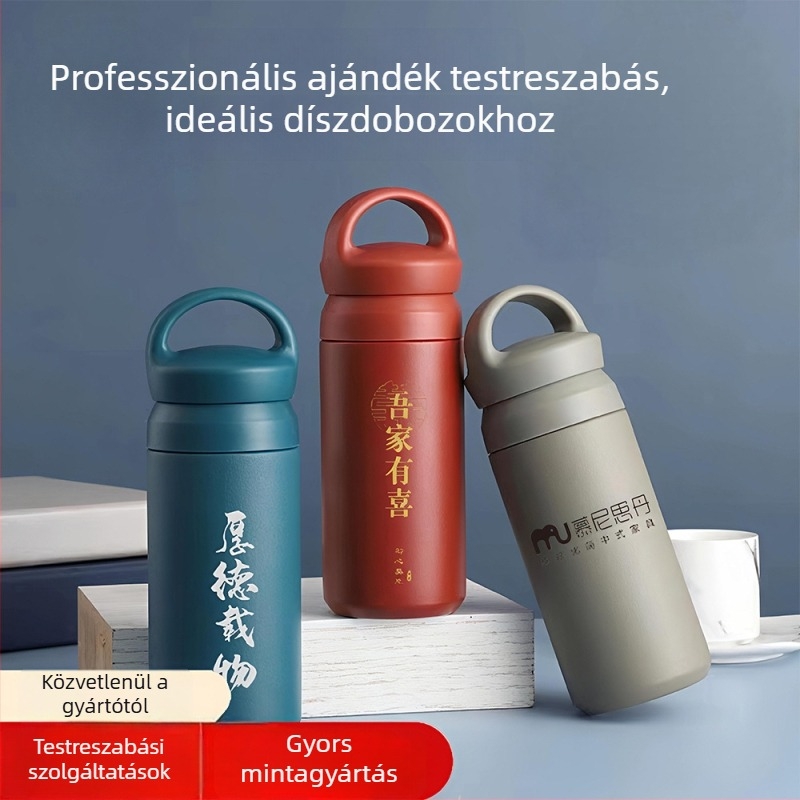 Harajuku-stílusú termosz pohár 304-es belső, 201-es külső rozsdamentes acélból, uniszex, kültéri sportokhoz, intelligens hőmérséklet-szabályozás, 6–12 órás szigetelés
