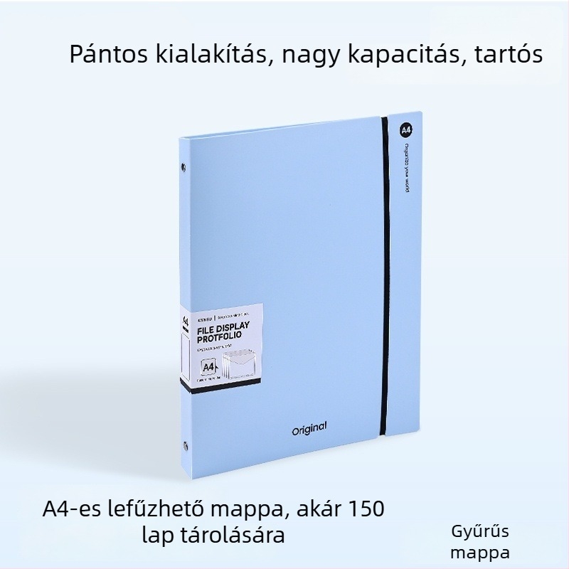 A4-es átlátszó dokumentum mappa, minimalistus irodai szervező, méret 32,3×26,5 cm