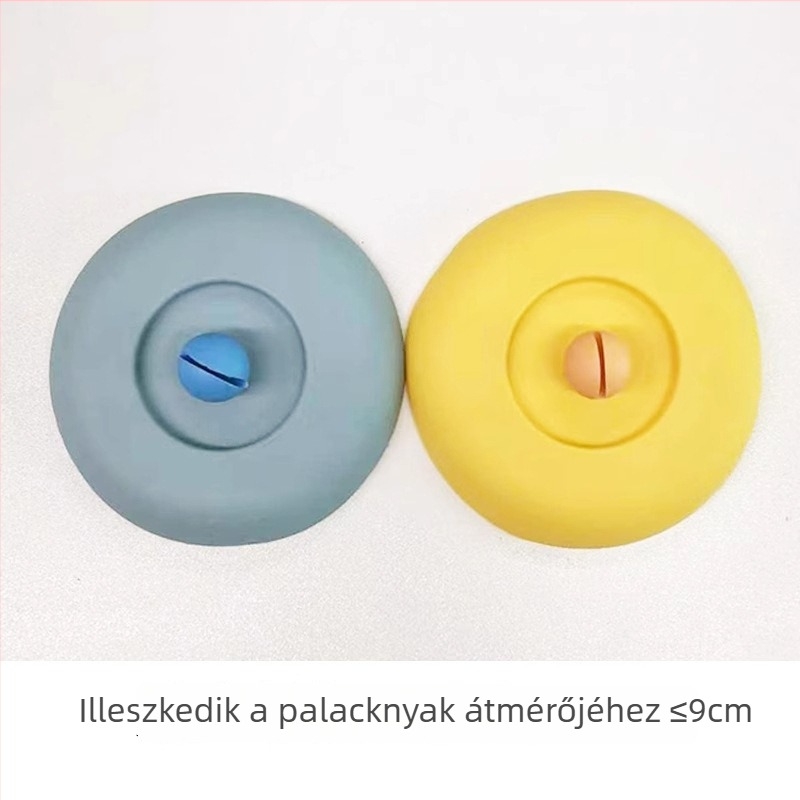 Szilikon pohárfedél kanál tartóval, univerzális porvédő sapka bögrékhez, kerámia