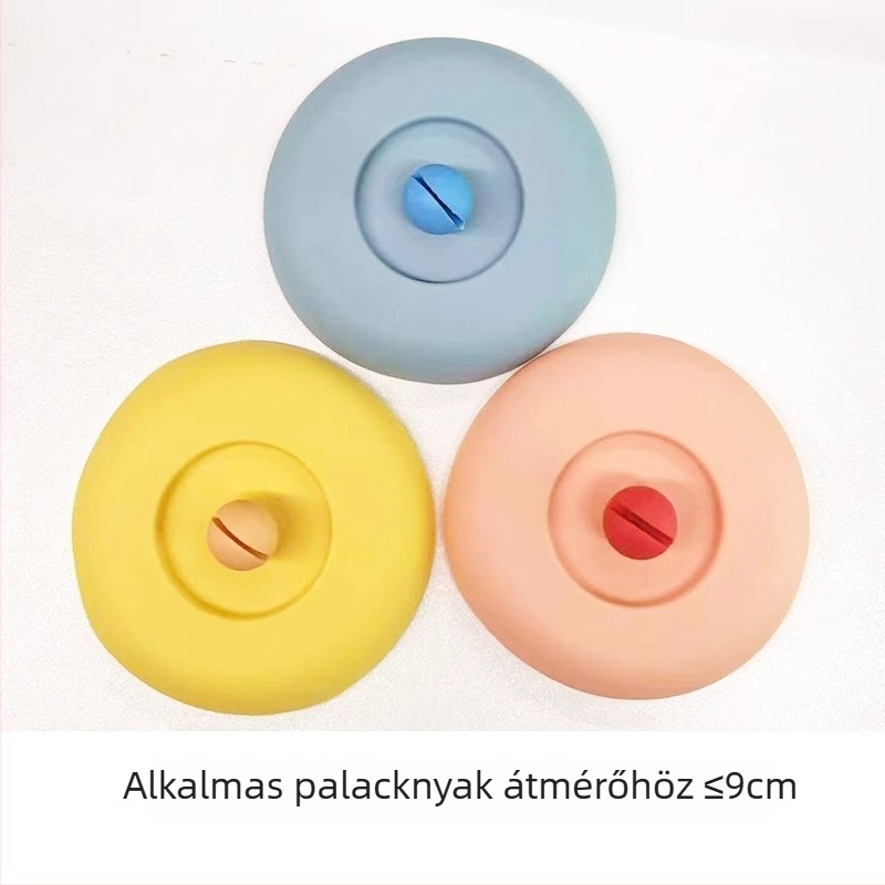 Szilikon pohárfedél kanál tartóval, univerzális porvédő sapka bögrékhez, kerámia