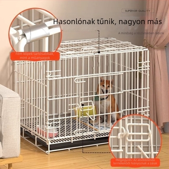 Belső toalettes kutyaketrec kis- és közepes méretű kutyáknak (Teddy, Corgi, Bichon), nagyobb házikedvenc ketrec macskák számára is