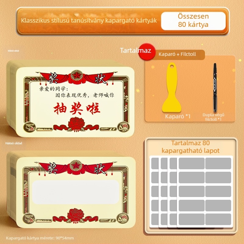 Osztályi bizonyítvány kaparó kártya – DIY kaparó kártya a diákok előrehaladásáért, jutalmak és büntetések, a tanulás ösztönzésére