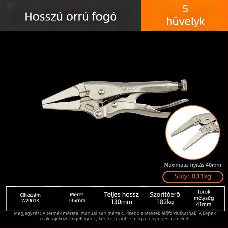Weida ipari kategóriájú nehéz fogó – többfunkciós rögzítő és univerzális csőfogó faszereléshez, kézi zárás, kerek száj, 10 hüvelyk