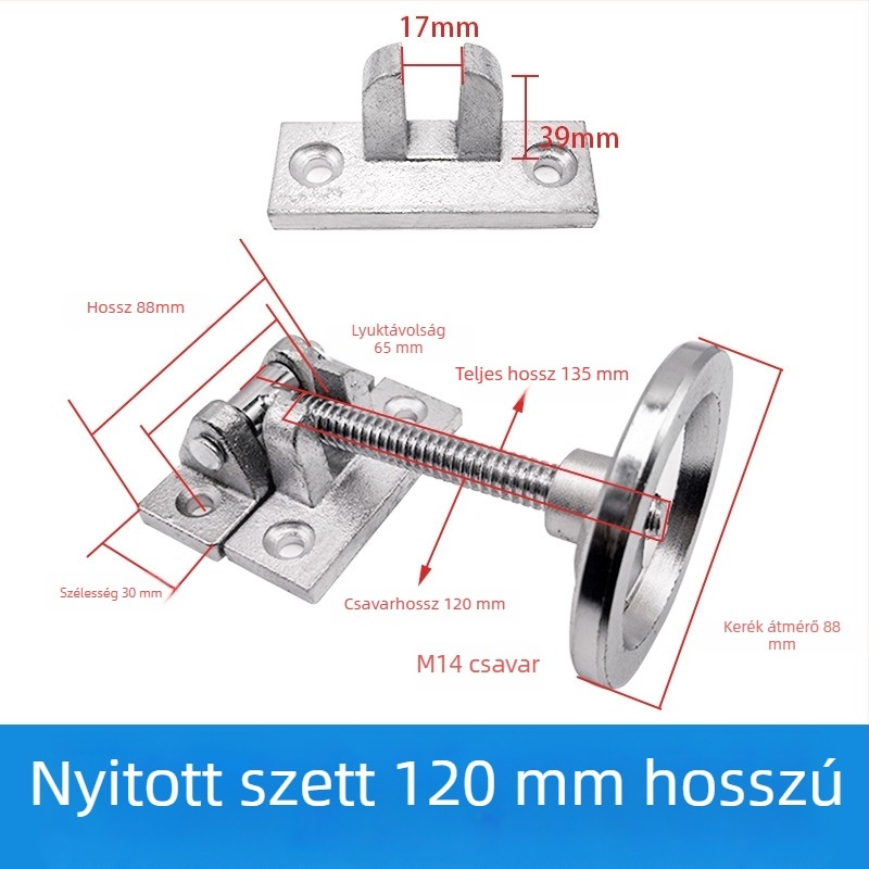 Öntöttvasból és műanyag acélból készült kézi hajtókerék zsanér sütőajtóhoz