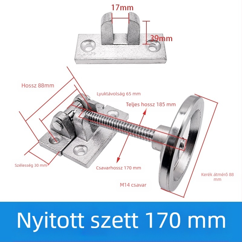 Öntöttvasból és műanyag acélból készült kézi hajtókerék zsanér sütőajtóhoz