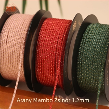 Dragon Knot Arany Mambo Zsinór 1.2 mm Ékszerekhez DIY Karkötők