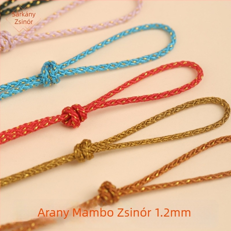 Dragon Knot Arany Mambo Zsinór 1.2 mm Ékszerekhez DIY Karkötők