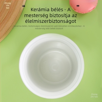 316-os kerámiabelső termosz pohár, hordozható, nagy kapacitású autós kávés pohár, lehajtható fedél
