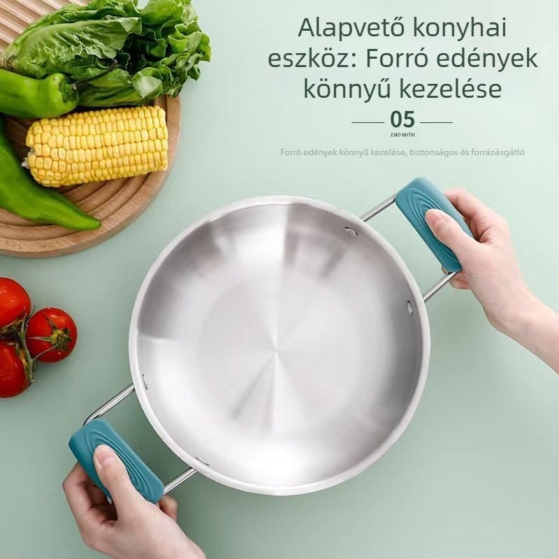 Szilikon fogantyúvédő öntöttvas edényekhez – hőálló, univerzális védő az égési sérülések ellen