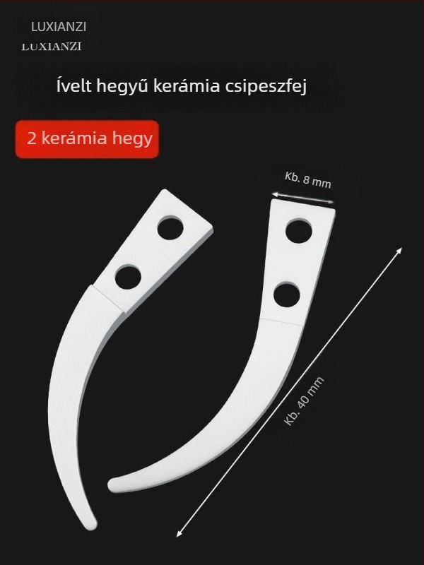 Rozsdamentes acélból készült, cserélhető fejű csipesz, izolált, kerámia‑antistatív, nem mágneses, hajlított véggel, mobiltelefon-karbantartáshoz, ellenáll a magas hőmérsékletnek