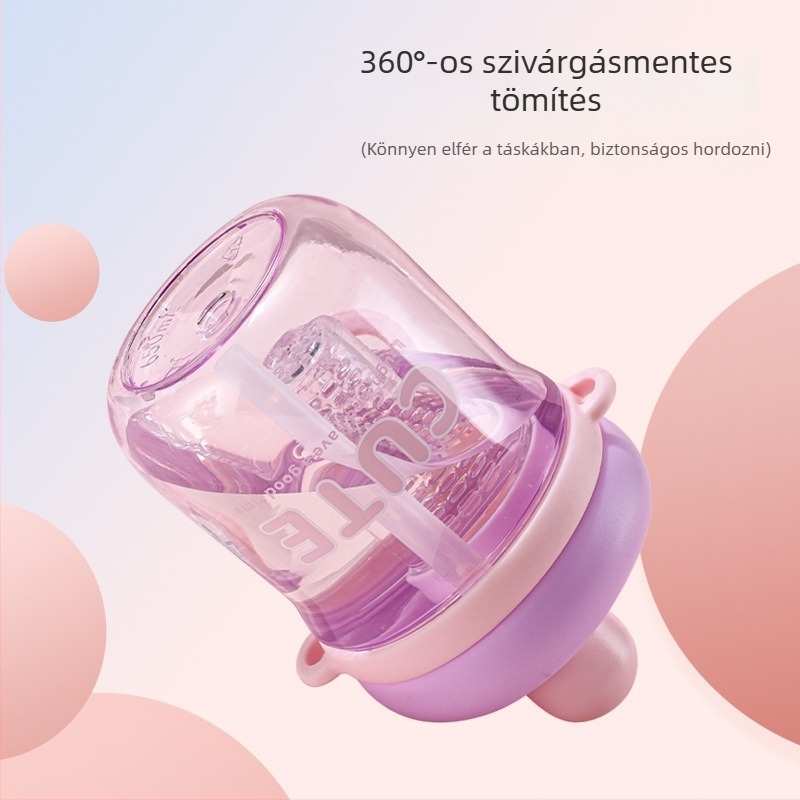 Minimalista műanyag pohár virágos tea dizájnnal, szívócsővel, hordozható kompakt víz pohár diákoknak és pároknak, influencer-stílus