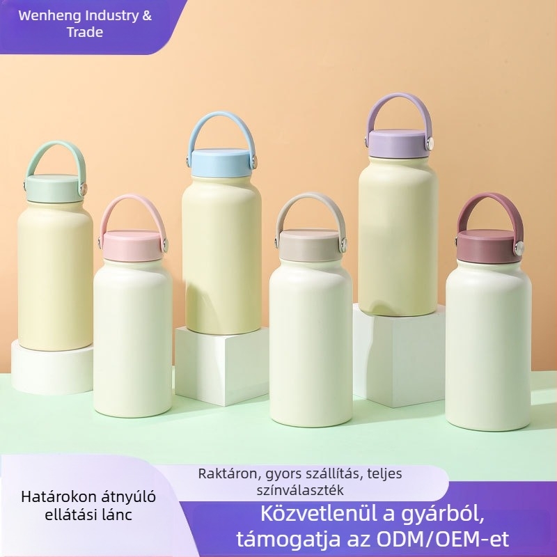Nagy kapacitású vákuum-szigetelt termosz autó- és szabadtéri használatra — űr-stílusú, hordozható