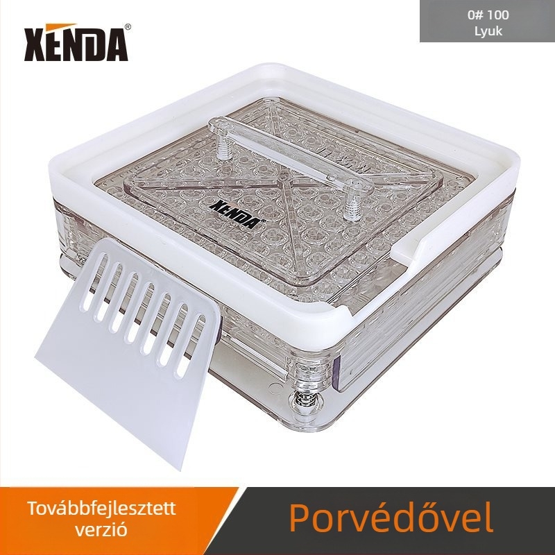 Xenda No. 0 100‑lyukas kapszulahéj töltő – Töltőlapka, por töltőgép (Szakmai)