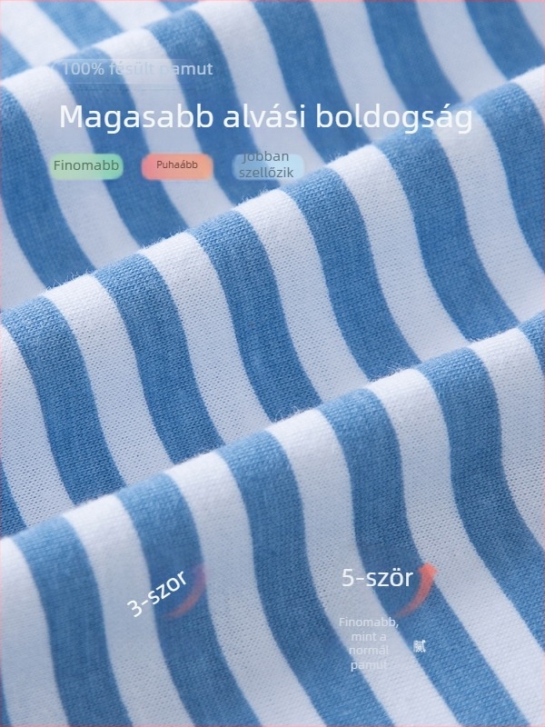 Fiúknak való 100% pamut pizsama, két részes otthoni viselet tavasz–őszre