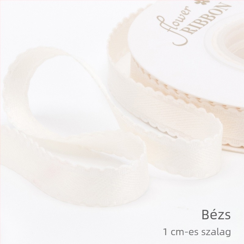 1 cm egyszínű szalag masnival – DIY kézműves anyag ajándékcsomagoláshoz, virágcsokrokhoz és díszítéshez