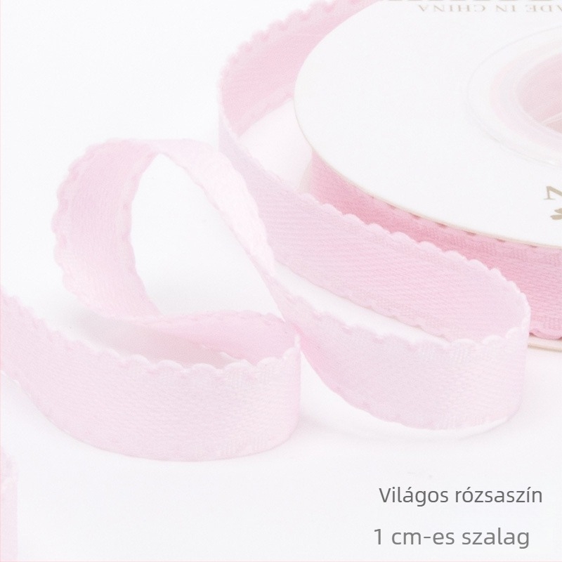 1 cm egyszínű szalag masnival – DIY kézműves anyag ajándékcsomagoláshoz, virágcsokrokhoz és díszítéshez