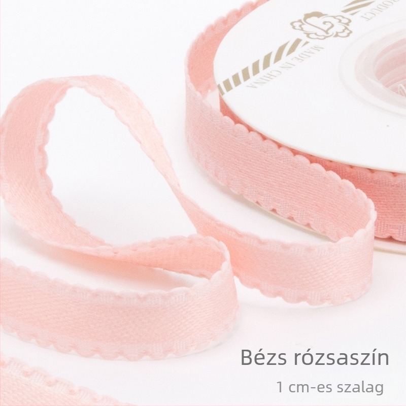 1 cm egyszínű szalag masnival – DIY kézműves anyag ajándékcsomagoláshoz, virágcsokrokhoz és díszítéshez