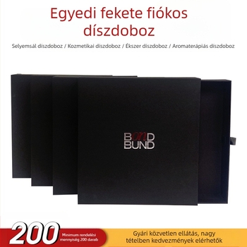 Személyre szabott fiókos csomagoló doboz kozmetikumokhoz és parfüm kiegészítőkhöz Kraft papírból, egyedi logóval, kis tétel