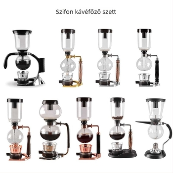 Szifon kávéfőző készlet szűrővel, hőálló üveg, kézi használatú