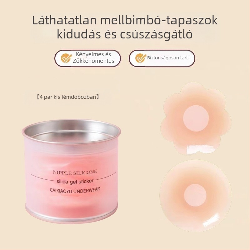 Silikon mellbimbó tapaszok, láthatatlanok, vékonyak, kis mellhez, nyárra, esküvői ruhához és mindennapi viseléshez