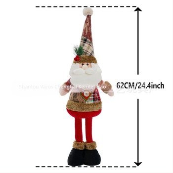 Textil karácsonyi díszek: Mikulás, hóember, rénszarvasok