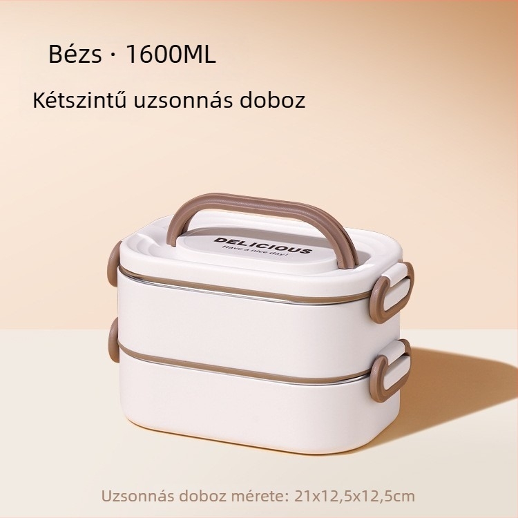 Többszintes szigetelt ebédes doboz irodai dolgozók számára, mikrózható, nagy kapacitású, rizsrekesz