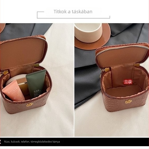 Női mini crossbody táska 2025 PU bőr, krokodil mintás, elegáns kozmetikai táska