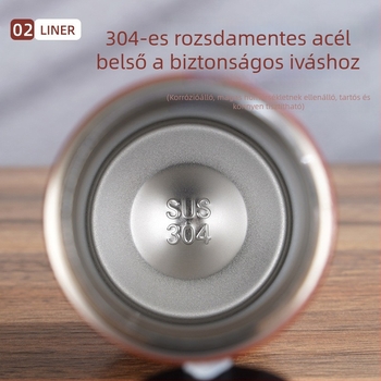 Új stílusú hordozható japán stílusú pohár, 304 rozsdamentes acélból, szigetelt termosz, nagy kapacitású, szabadtéri sportokhoz