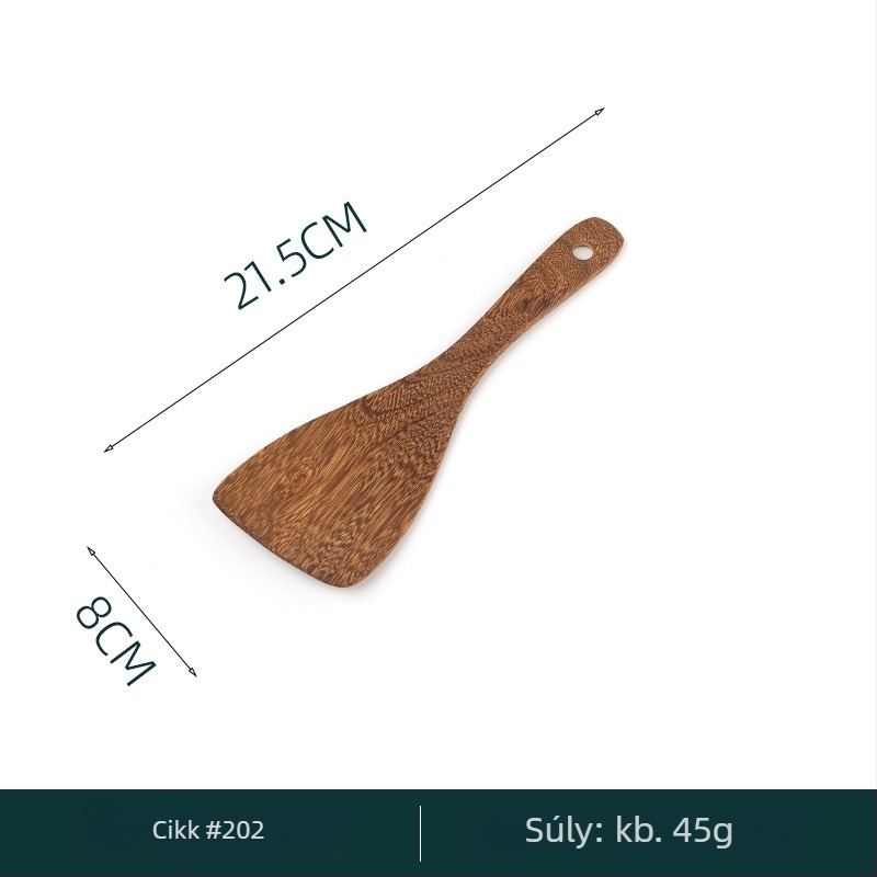 Fa konyhai spatula készlet – nem tapadó és hőálló spatulák, spatula sütéshez, rizskanal és egyéb spatulák