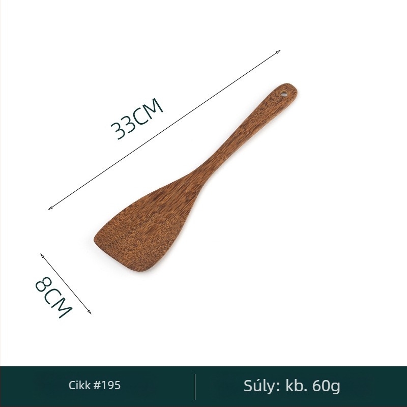 Fa konyhai spatula készlet – nem tapadó és hőálló spatulák, spatula sütéshez, rizskanal és egyéb spatulák