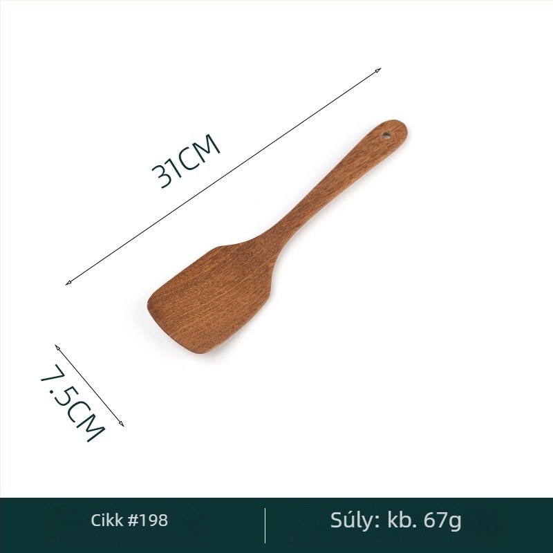 Fa konyhai spatula készlet – nem tapadó és hőálló spatulák, spatula sütéshez, rizskanal és egyéb spatulák
