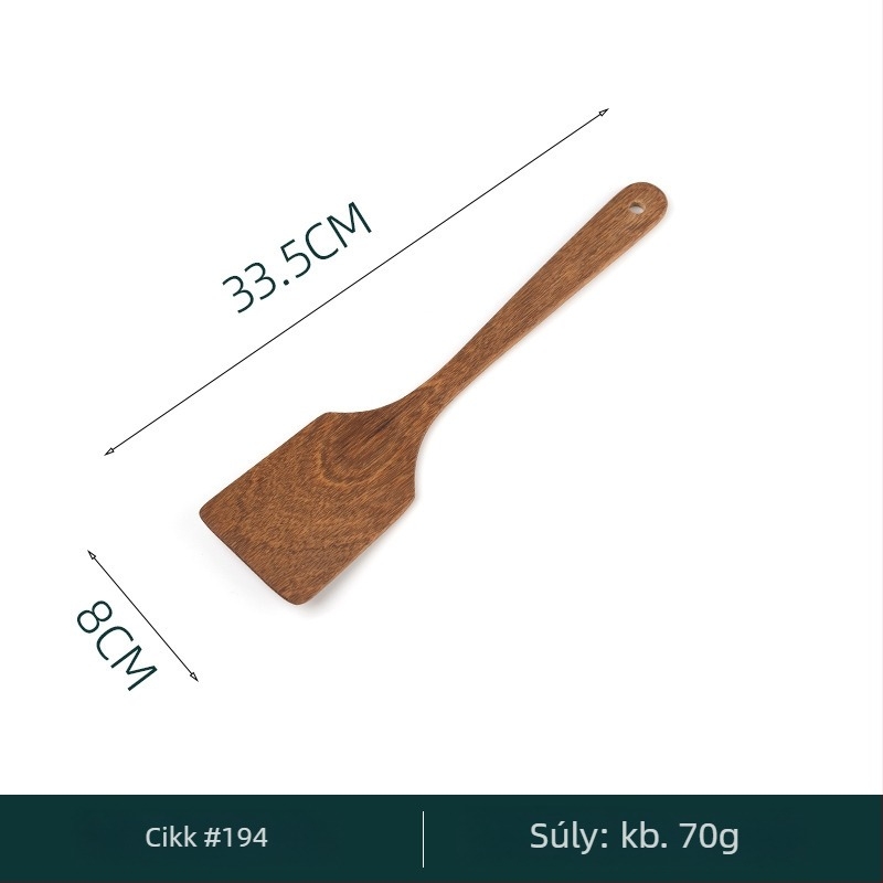 Fa konyhai spatula készlet – nem tapadó és hőálló spatulák, spatula sütéshez, rizskanal és egyéb spatulák