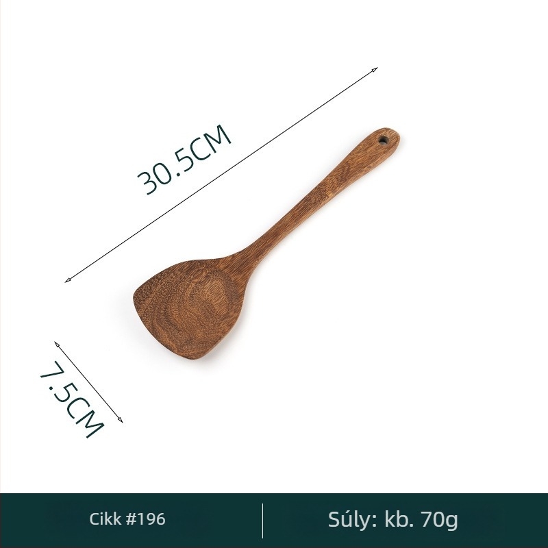Fa konyhai spatula készlet – nem tapadó és hőálló spatulák, spatula sütéshez, rizskanal és egyéb spatulák