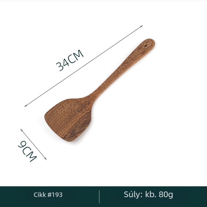 Fa konyhai spatula készlet – nem tapadó és hőálló spatulák, spatula sütéshez, rizskanal és egyéb spatulák