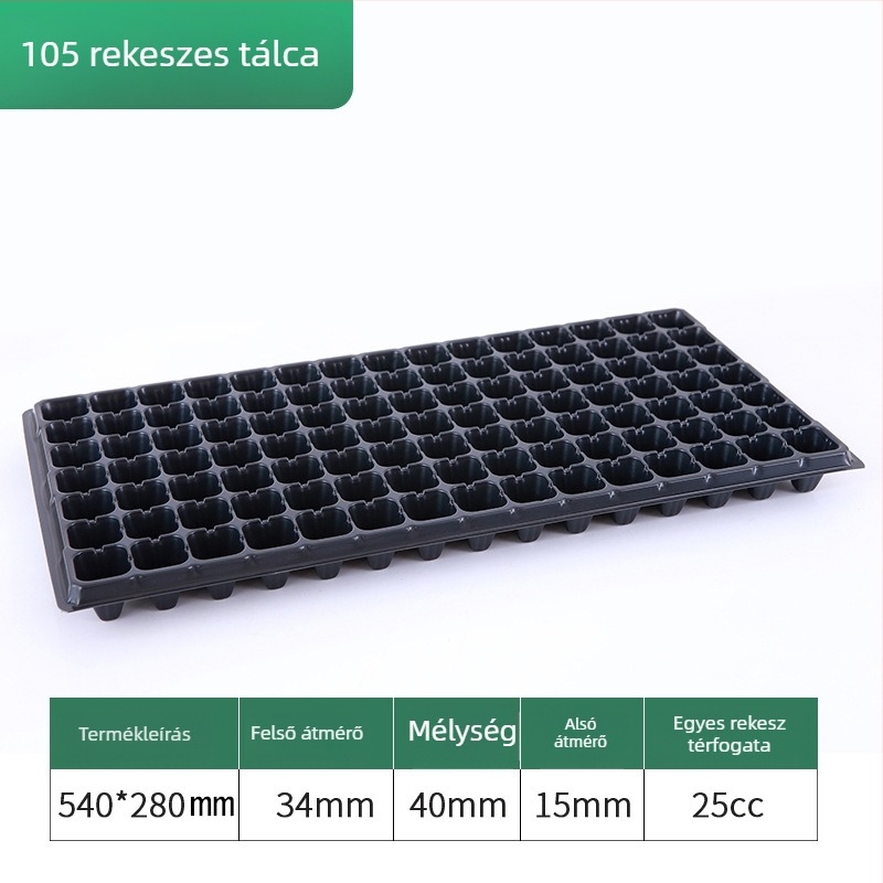 Műanyag palántatál zöldségek és virágok számára, szaporítási doboz