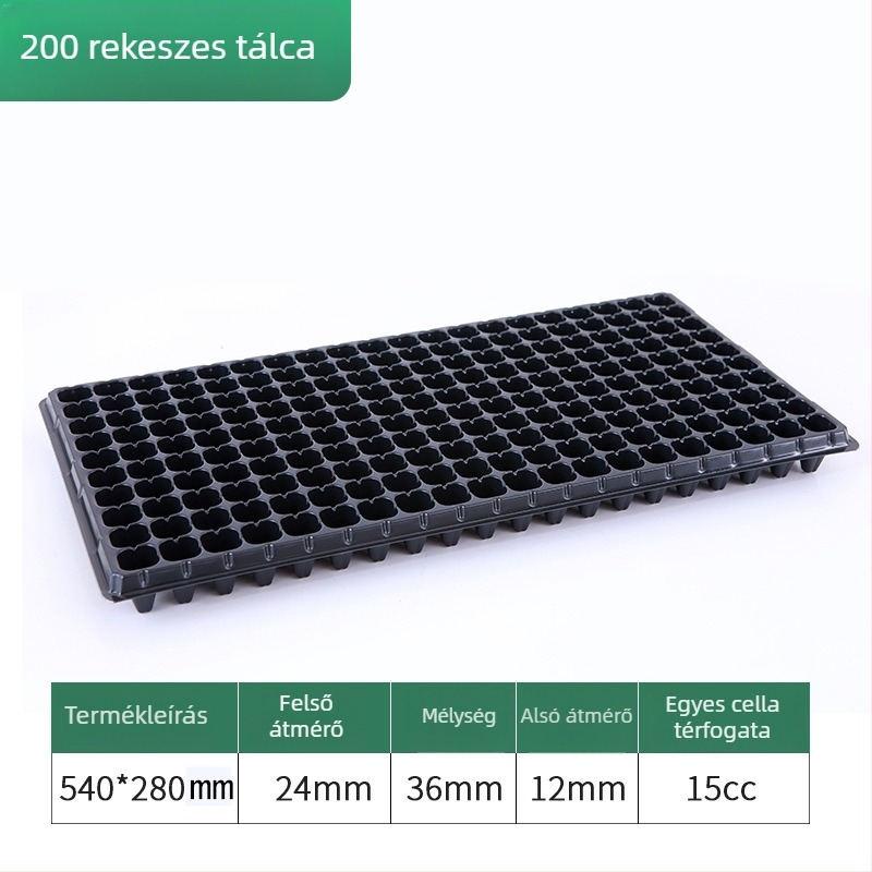 Műanyag palántatál zöldségek és virágok számára, szaporítási doboz