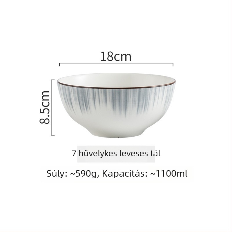 Nordic stílusú kerámia étkészlet – porcelánból készült tálak, tányérok és alátétek otthoni használatra; teljes készlet