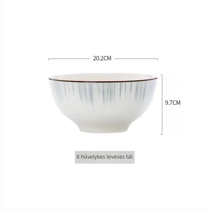 Nordic stílusú kerámia étkészlet – porcelánból készült tálak, tányérok és alátétek otthoni használatra; teljes készlet