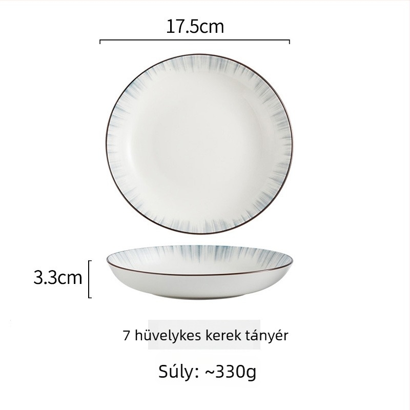 Nordic stílusú kerámia étkészlet – porcelánból készült tálak, tányérok és alátétek otthoni használatra; teljes készlet