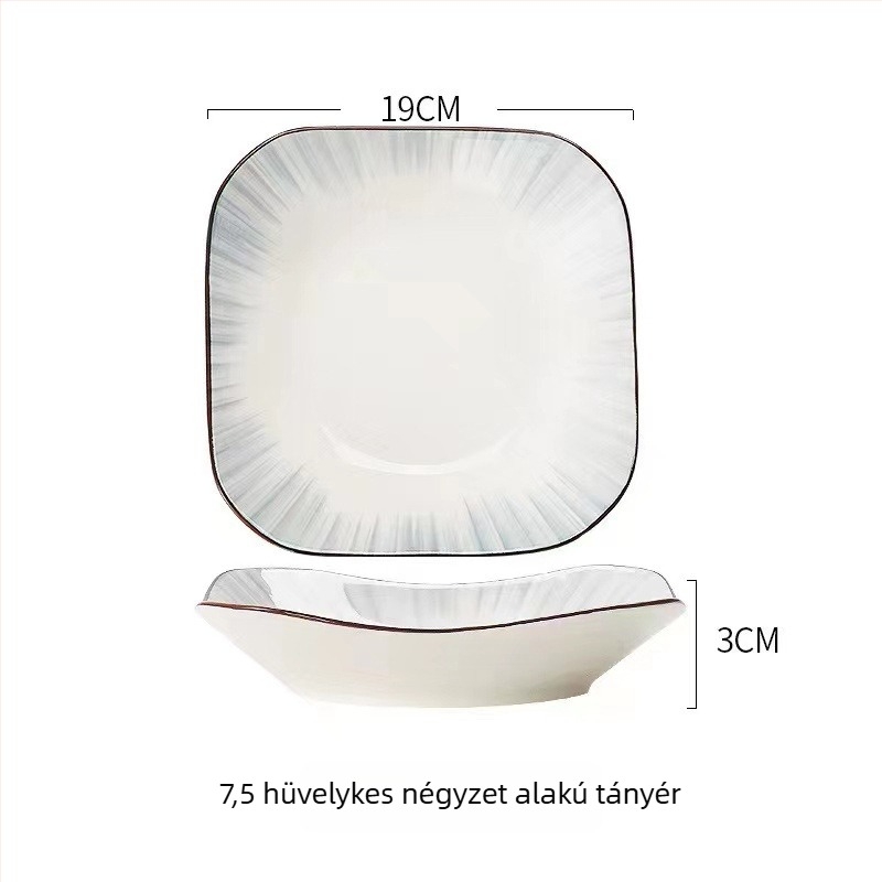 Nordic stílusú kerámia étkészlet – porcelánból készült tálak, tányérok és alátétek otthoni használatra; teljes készlet