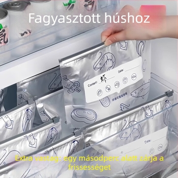 Alumíniumfóliás élelmiszer-tároló zacskók, otthoni használatra, visszazárható cipzár típusú csúszózár, antibakteriális