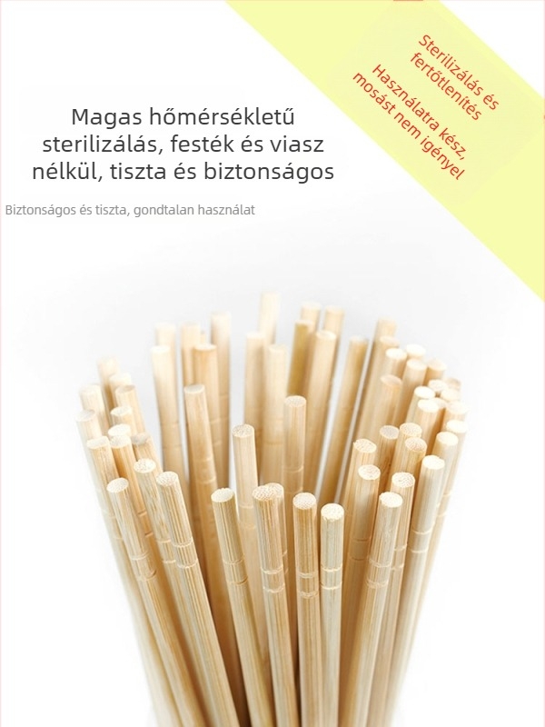 Egyszer használatos bambuszból készült evőpálcikák éttermeknek és otthoni használatra, tömeges csomagolás