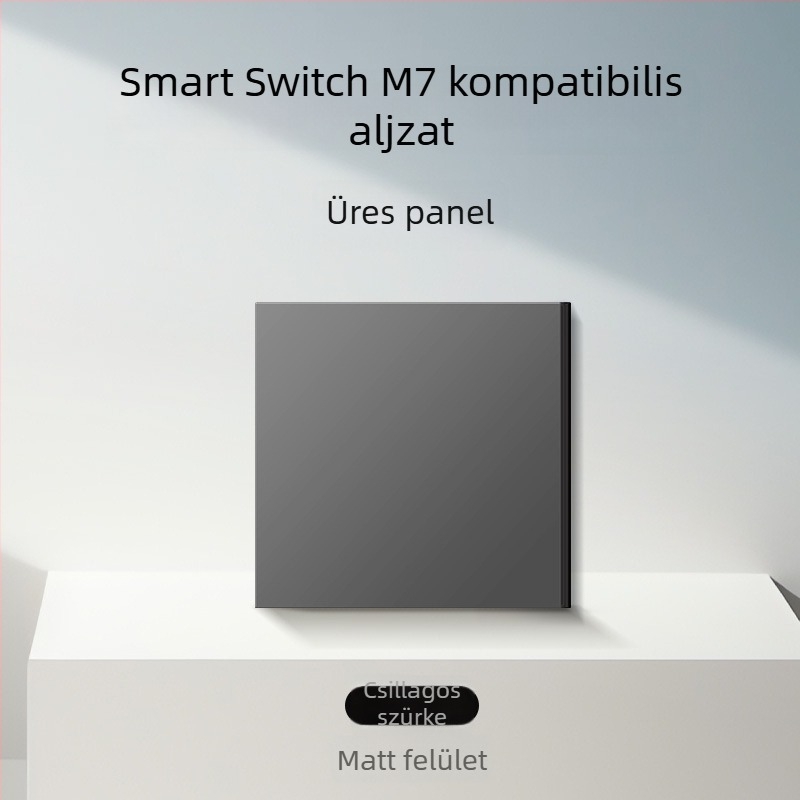 86-típusú matt felületű kapcsoló- és aljzat, rejtett szereléshez, intelligens kompatibilitással, 1-ágú, 5 lyukas aljzat, klíma panel 16A