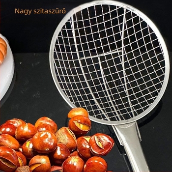 Nagylyukú rozsdamentes acél szűrő ultrafinom hálóval konyhai használatra