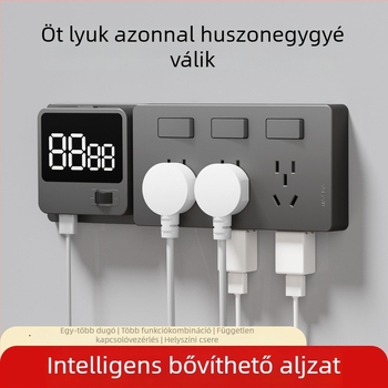 86-típusú bővíthető aljzat több kimenettel – konyhai, többfunkciós konverter intelligens alacsony feszültségvédelmével
