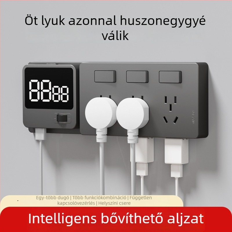 86-típusú bővíthető aljzat több kimenettel – konyhai, többfunkciós konverter intelligens alacsony feszültségvédelmével