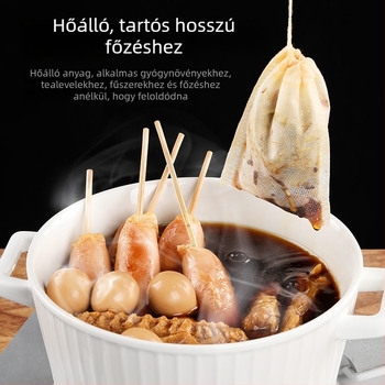 Egyszer használható, nem szőtt teafilter – szűrőtasak tea, levesek és gyógytea főzetek készítéséhez