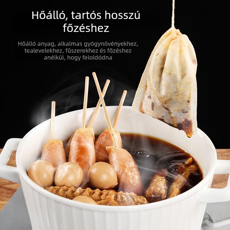 Egyszer használható, nem szőtt teafilter – szűrőtasak tea, levesek és gyógytea főzetek készítéséhez