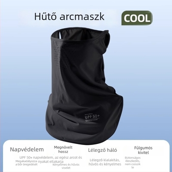 Női teljes arcfedő UV-védelmi maszk, nyáron lélegző ice silk anyagból, vezetéshez és kerékpárhoz, nyakvédő