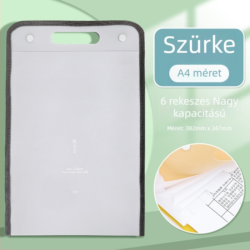 Akkordeon típusú irattartó számlák, ÁFA-számlák, bizonylatok, készpénz és csekkek számára